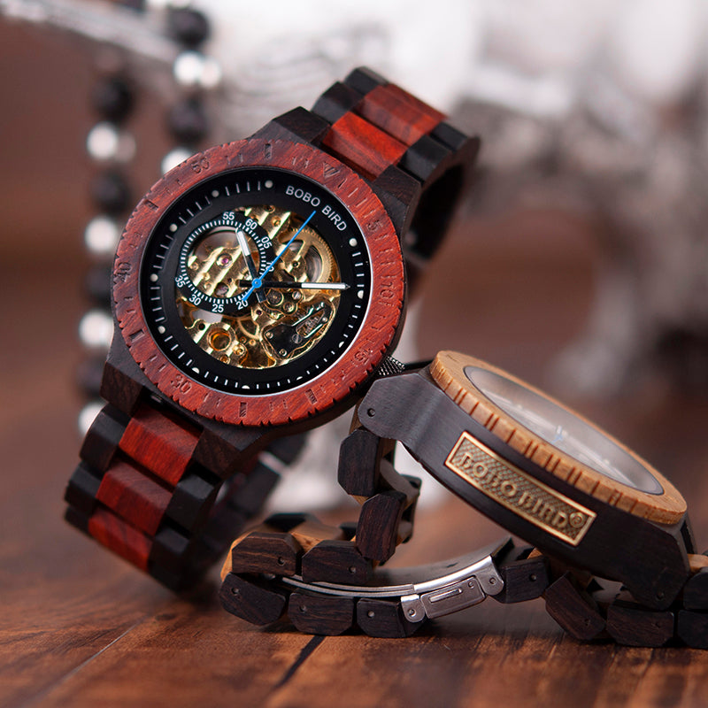 PurelyCraf™ Mechanical Wood Watch